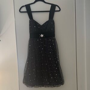 BCX special occasion mini dress 
Black silver and crystals. 
Medium